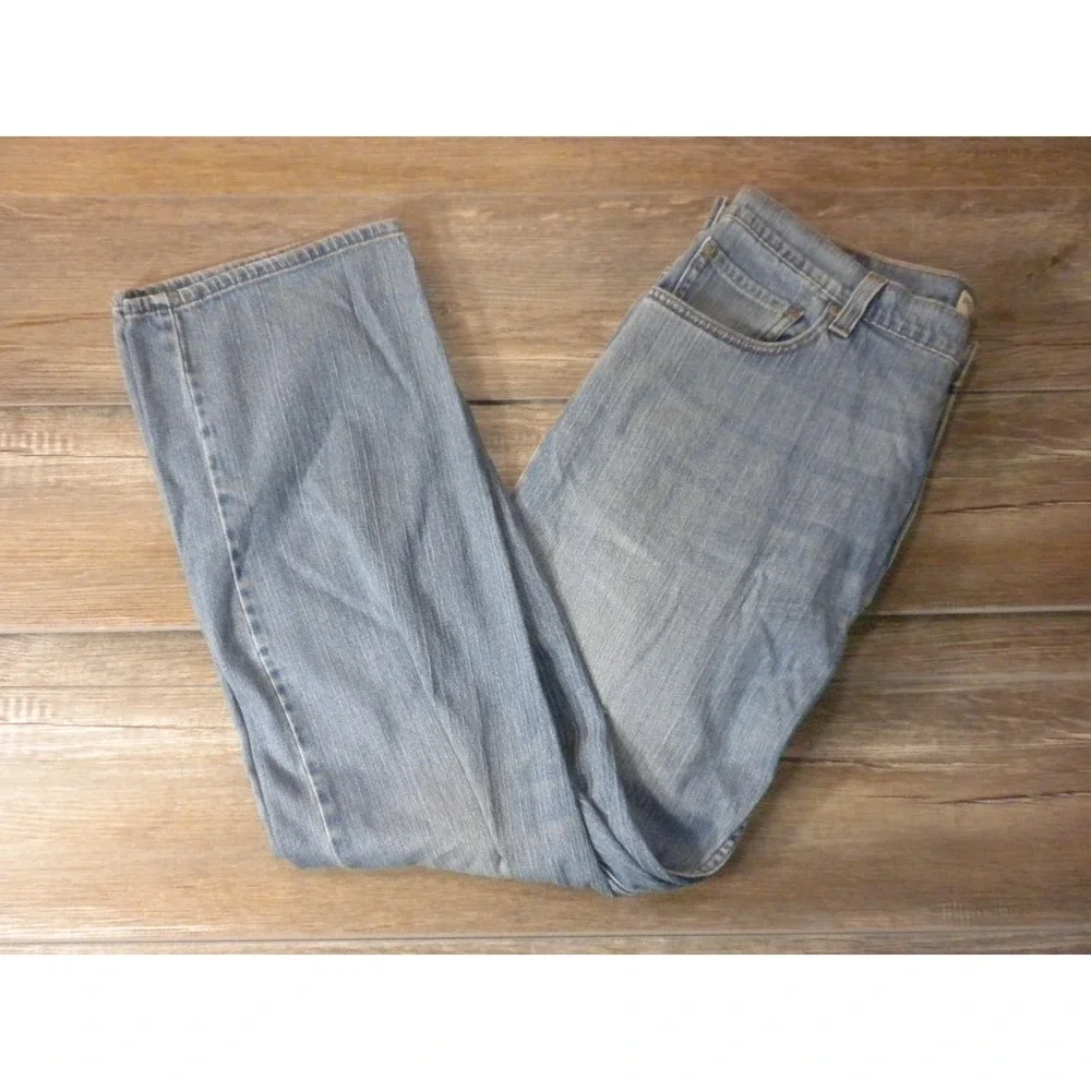 Levi's 559 Jeans‎ Mens 36x34 Blue Denim Relaxed Straight Light Wash Heel Drag